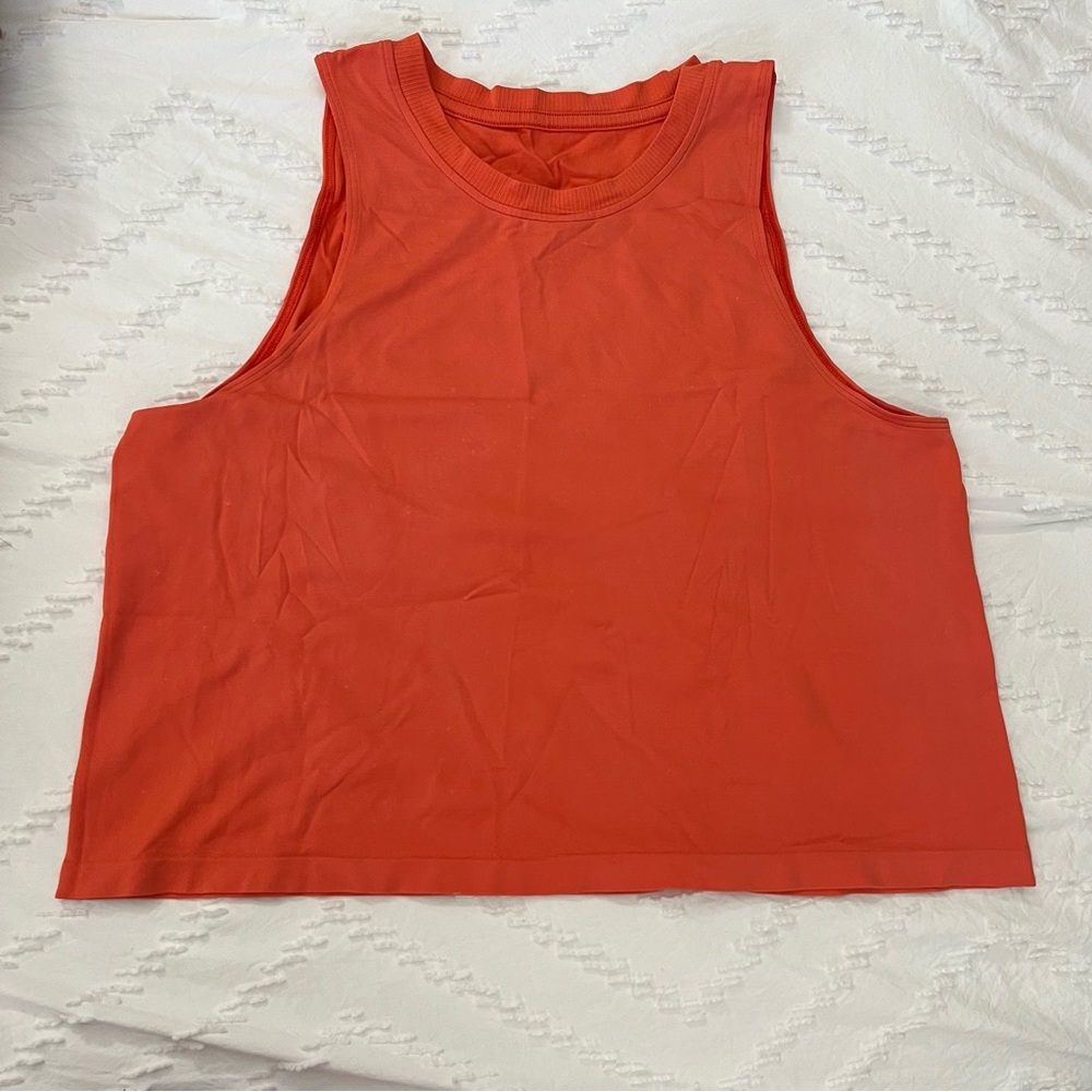 Fabletics Orange Muscle Tank